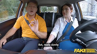 Gorgeous high school girl fucks driver for a ride to school!