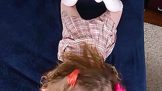 A Naughty Teen Girl Takes Care of Daddy's Cock (i)