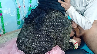Hot Wedding Night Sex with Desi Bride in Hot Missionary Fucking, Suhagraat Hot Chudai of Hot Bride