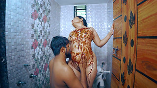 Desi Maid Fucked Hard by Her Owner in the Bathroom for Whole Night