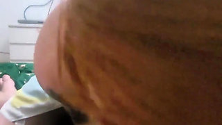 My Stepsister Come to Me Before Dream, She Make Me Short Blowjob, Then Make Prostate Massage