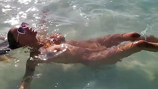 Sexy Monika Fox Swims, Masturbates and Squirts in Sea and on Beach