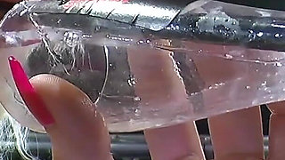 Petite Blonde Gets Into Interracial Gangbang and Bukkake