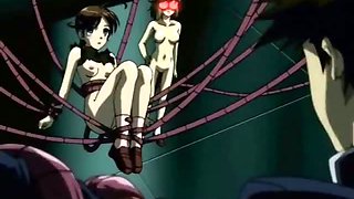 Cutie hentai chick getting tied up and rammed by tentacles