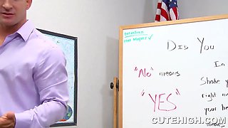 Attractive Mae Meyers gives bj and humped