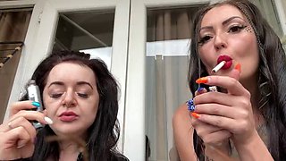 Smoking and vaping fetish with Mistress Lara and Dominatrix Nika