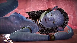 Neytiri Futa Creampie - Avatar Blue Alien Sex in 3D