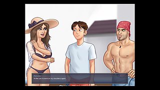 Summer fun with big boob Odette as you get down in the cemetery!