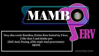 Very Slim Exotic Brazilian, Karina Rose Fucked By 2 Bwc, 2 Bbc