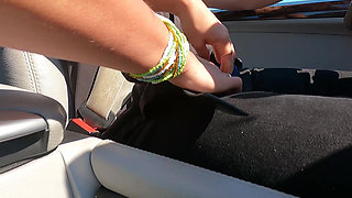 While Driving My Stepsister Erks My Cock to Make Me Hard