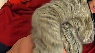 Milfycalla- Masturbating While Wearing Fur Coat and Shiny High Heels 205