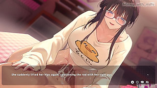 He Rubs My Cock with His Clit on the Bed  Vlover Game #5 All Scenes