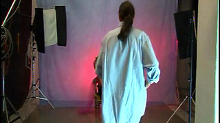 Beautiful Italian MILF Gets Her Pussy Pounded by Hand and Fucked by Photographer