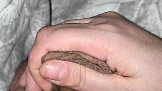 Step mom hand pulled out step son dick without shame and handjob
