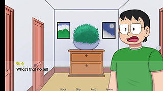 Naughty Nobita doing bang bang