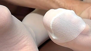 Nylon Foot Massage Pantyhose Mistress