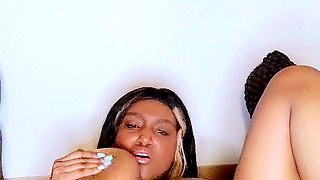 Big boob brunette masturbates on webcam