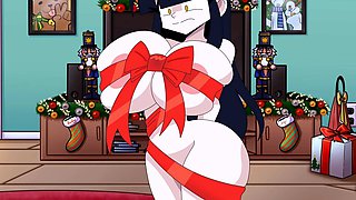 Xmas Cartoon Fuck - Audrey Takes It Raw on the Couch