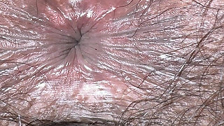 Asshole Beathing Extreme Closeup