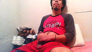 Man Masturbates On The Bed