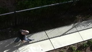 Horny towheaded with big ass wants cash for orgy cumshot,
