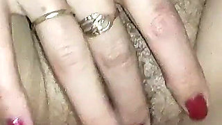 Blowjob sex in doggy style, hairy pussy drenched in cum