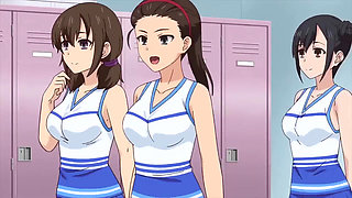 3d hot cheers leader stepsisters threesome with their big cocked stepbrother
