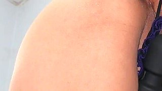 Nice Ass Whore Fucks Her Asshole with a Giant Dildo Until She Cums