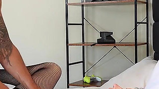 Sexy French Maid Hope Fontaine Squirts Over and Over on Huge Cock