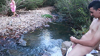 I Suck a Stranger Outdoors with a Big Load of Cum