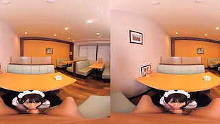 Japanese maid hot teen VR porn