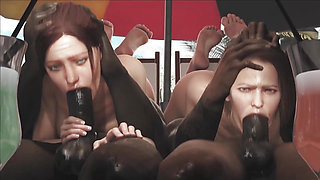Robaatoo Explicit Beach Orgy: Seductive Women Craving Intense Sex and Swallowing Large Black Cocks