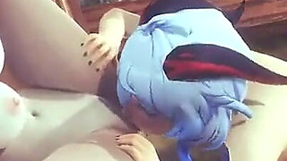 Genshin Impact Hentai Yuri - Ganyu and Keqing Hardsex - Japanese Asian Manga Anime Film Game Porn