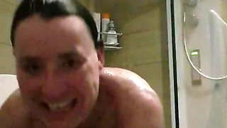 Milf Julie showers and squirts passionately