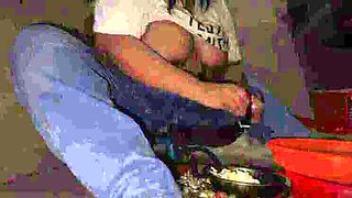 Desi Bhabhi with Big Boobs and Huge Ass Fucked Hard in Kitchen by Devar