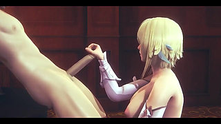 Genshin Impact Hentai - Lumine Handjob and 69 - Japanese Asian Manga Anime Game Porn