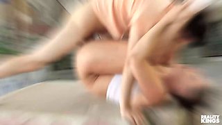 Reality kings - raven-haired cougar Arabelle Raphael predominates Maria Kazi & Kayla Kayden & makes them cum numerous times