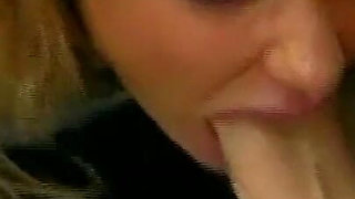 Threesome - Young Fit Blondie with Big Tits Enjoys Double Penetration