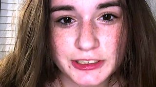 Small titted brunette amateur anal nailed at home