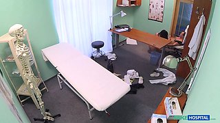 Fake hosptial doctor screws patient in hot office xxx sesh