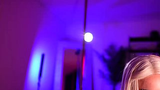 Blonde Teen In Solo Striptease Fun