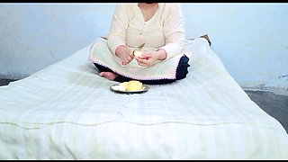 Cutting the Fruit and Eating the Fruit My Aunty Fruit Khati Hoi Aunty Ky Sht Mazay Liye