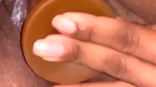 Stimulating My Clit with Vibrator Fucking My Pussy with Big Dildo