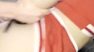 Sexy Cheerleader Gets Pussy Licked and Fucked in Kitchen Before Taking Huge Facial