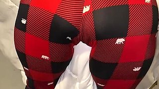 Melove Sexy Butt in Tight Red & Black Pants