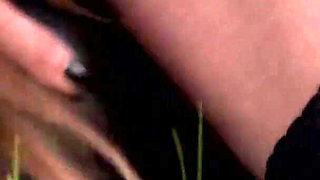 Herrin enslaves man and enjoys foot fetish outdoor