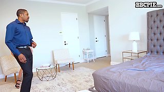 Slim Beautiful Blonde Real Estate Agent Emma Hix Satisfies Her Sexual Desires With Her Client's BBC