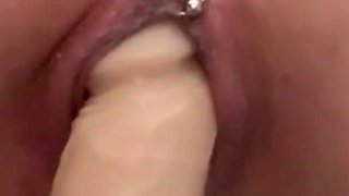 MILF Big Cock Double Penetration with Dildo and Sextoys Mature Horny Long Nails Sexy Pierced Vagina Big Ass
