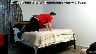 Nurse Vicki Sits on Handsome Harry's Face!