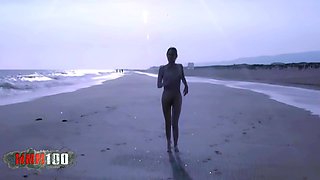 Tigra: Blonde Touching Herself by the Beach